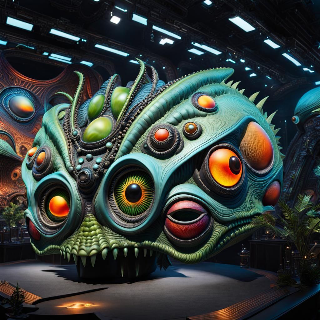 Surreal Grotesque Alien Landscape in Photorealistic Detail