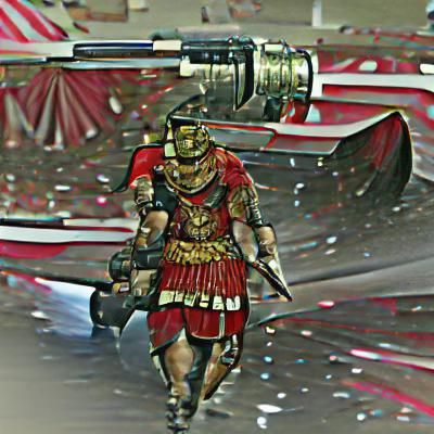 Stoic Roman Centurion Digital Rendering