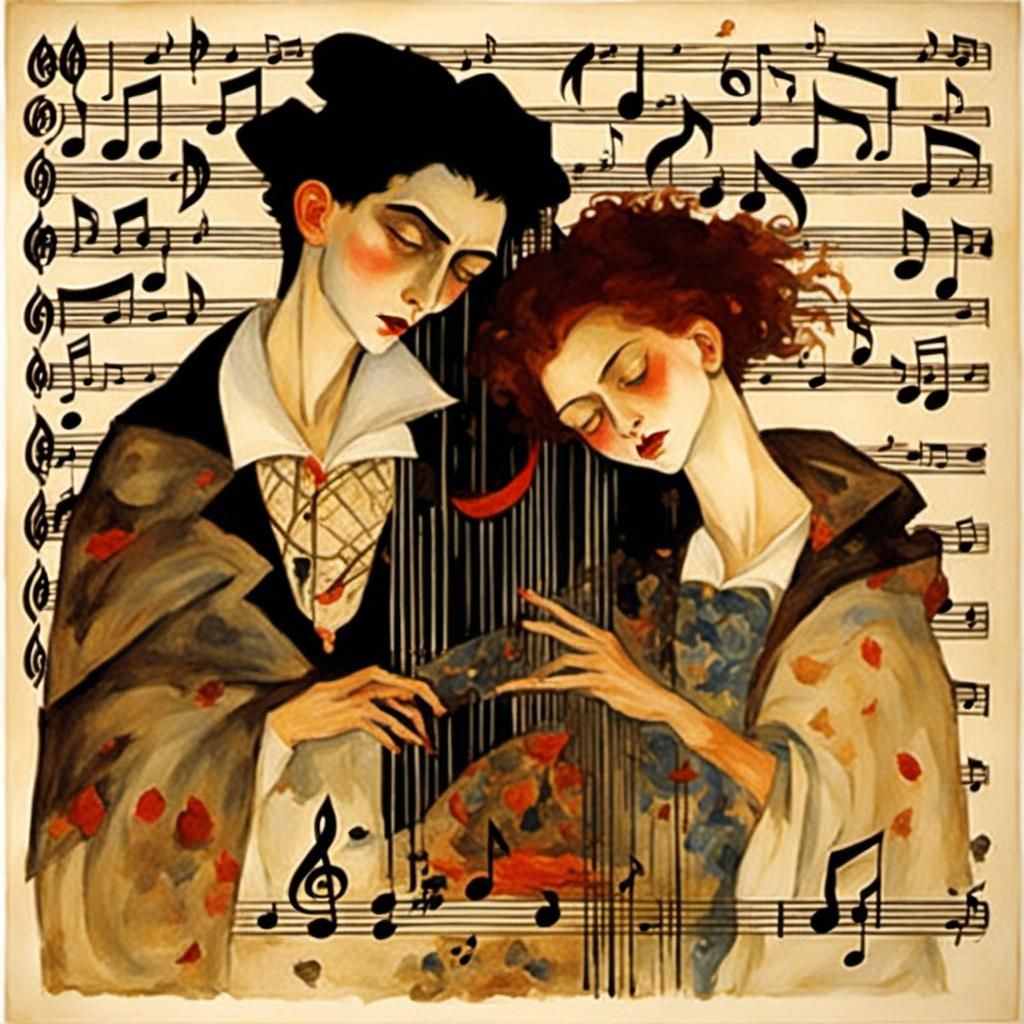Vampire's Music: Expressionist Art Composition