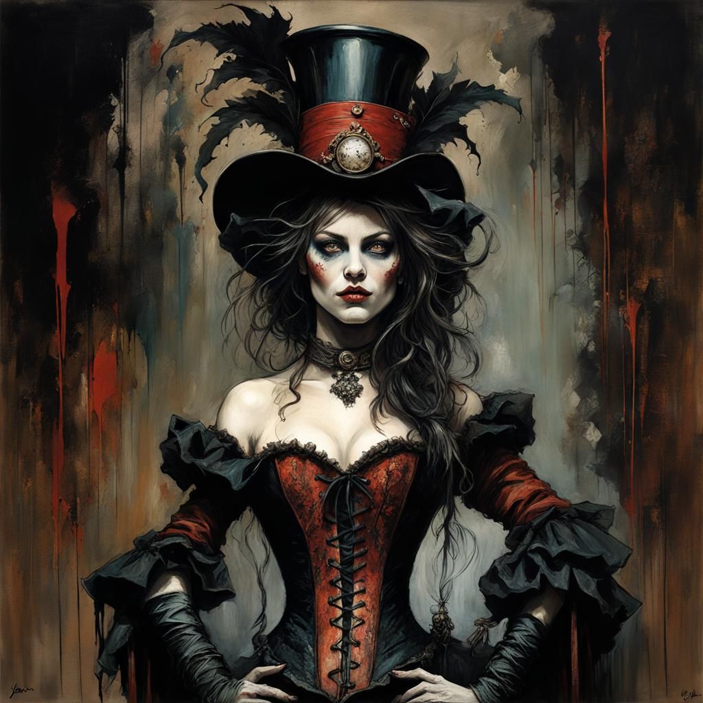 Sinister Jester Conjurer in Detailed Oil Painting