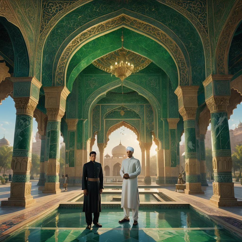 Majestic Mughal Palace Portrait Inspired by Beksiński
