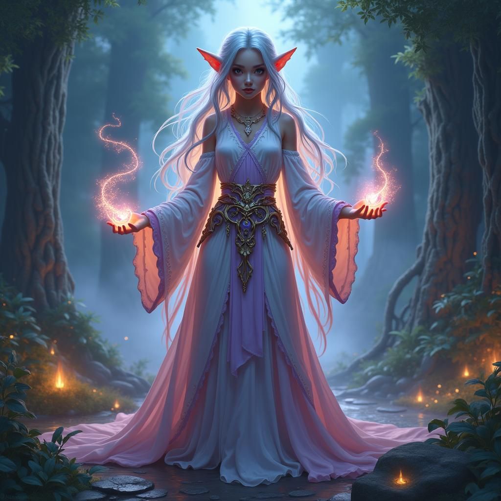 Gnome Warlock Healer Summons Mystical Energies