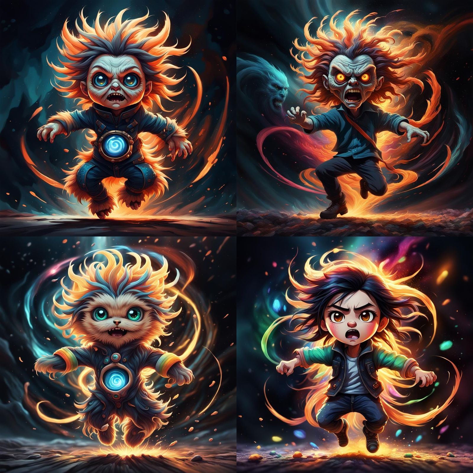 Volumetric Light Creature in Dark Fantasy Style