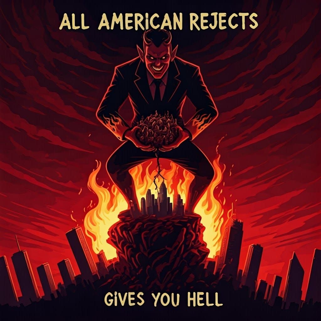 Devilish Album Art in Studio Trigger Style