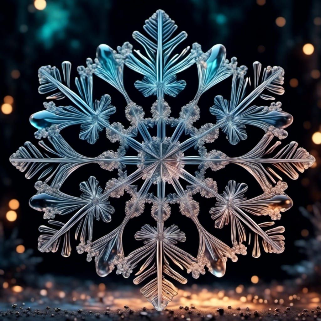 Elegant Crystal Snowflake with Luminous Lighting