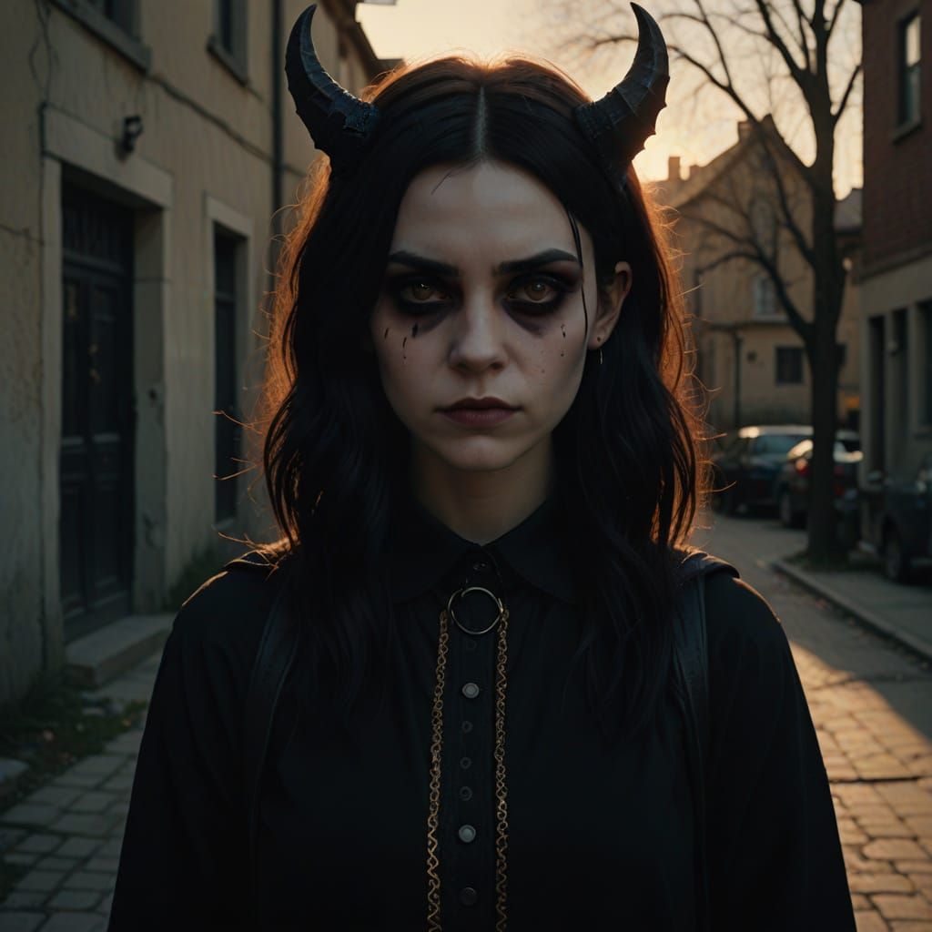 Ethereal Gothic Encounter in Cinematic Splendor