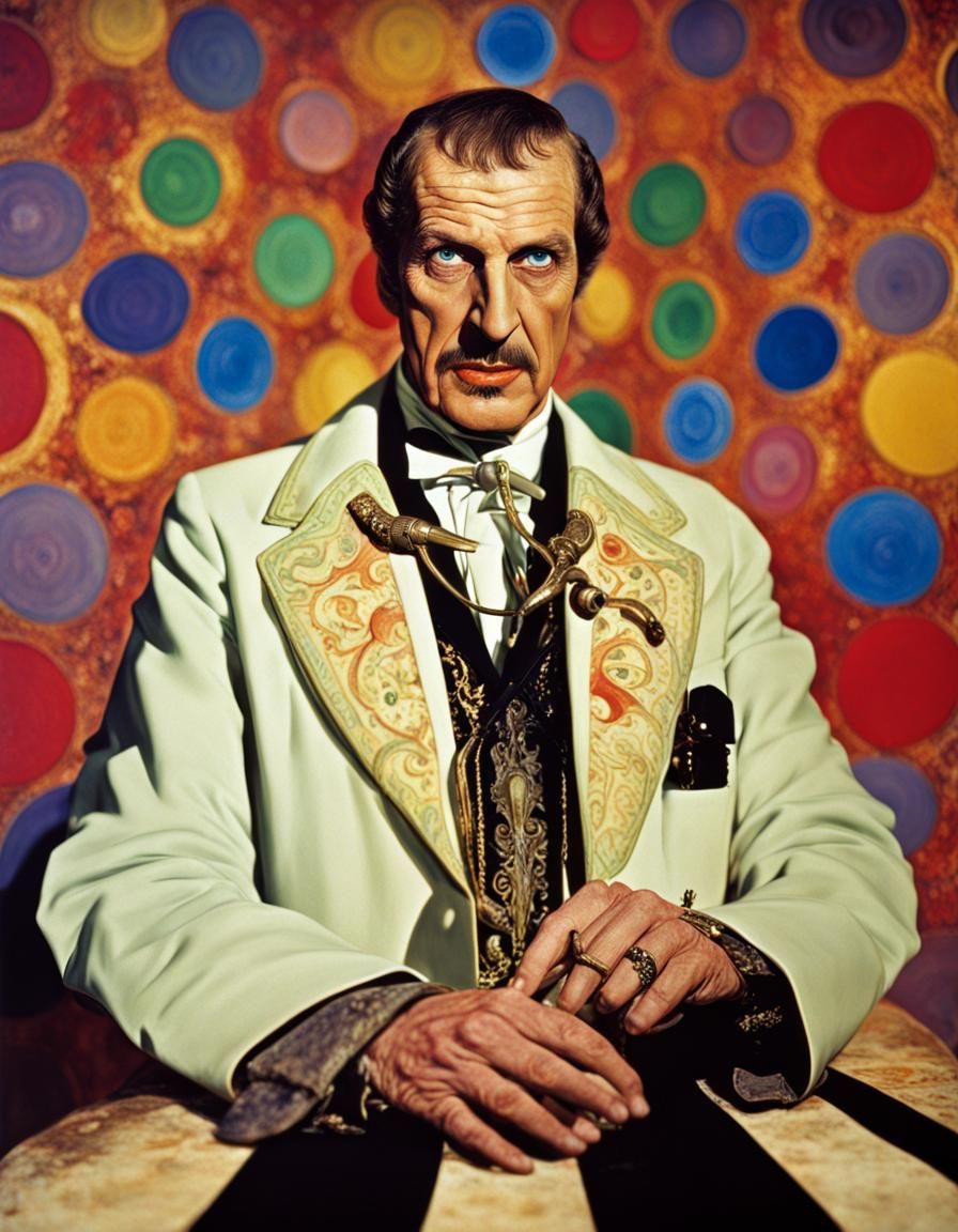 Dr. Phibes Portrait in Colorful Style