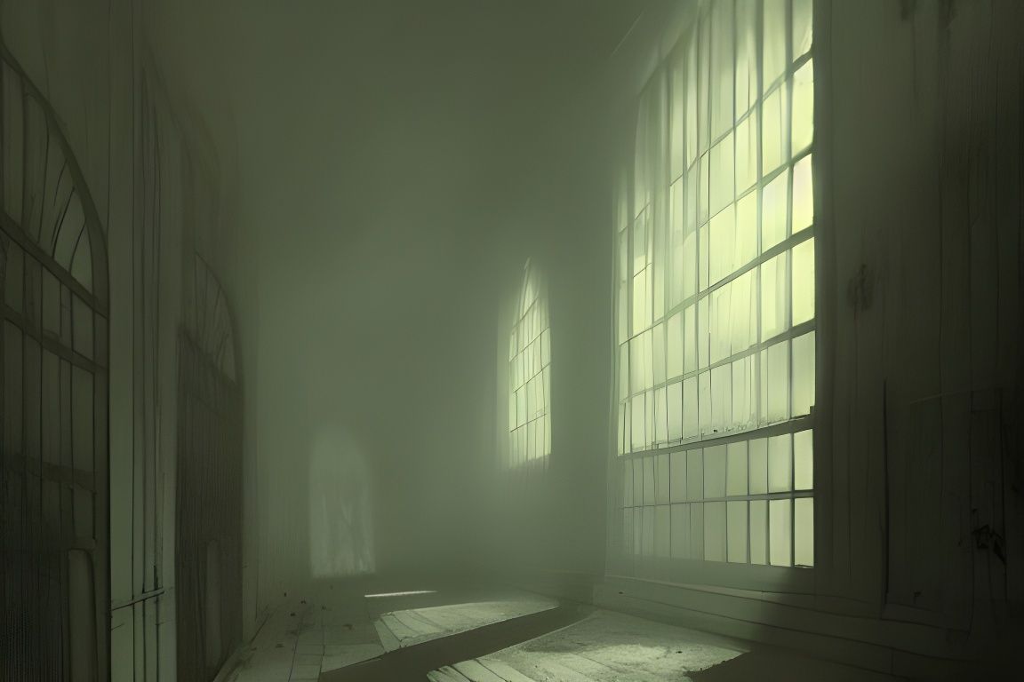 Eerie Hallway in a Gothic Horror Style