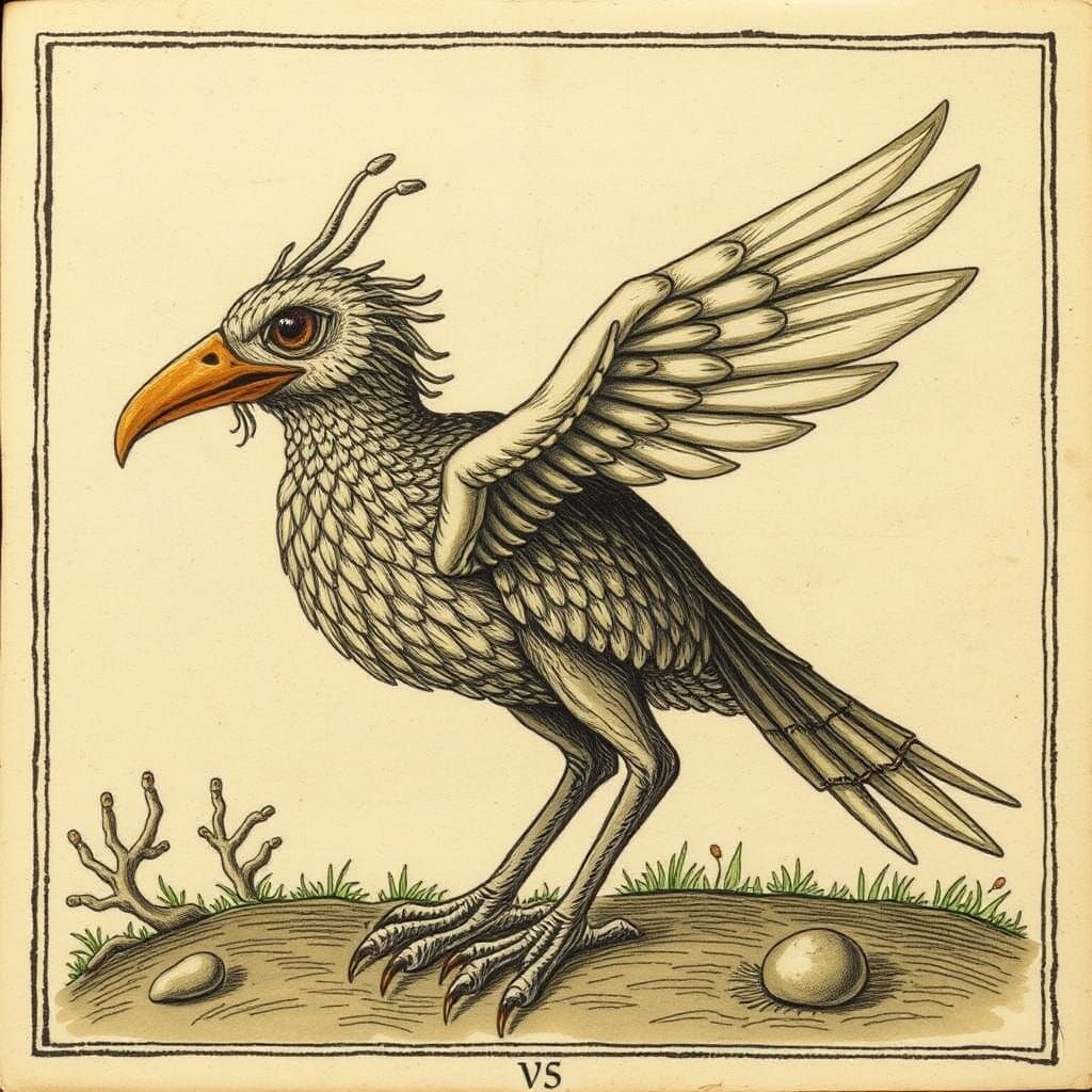 Medieval Bestiary: A Curious Avian Creature