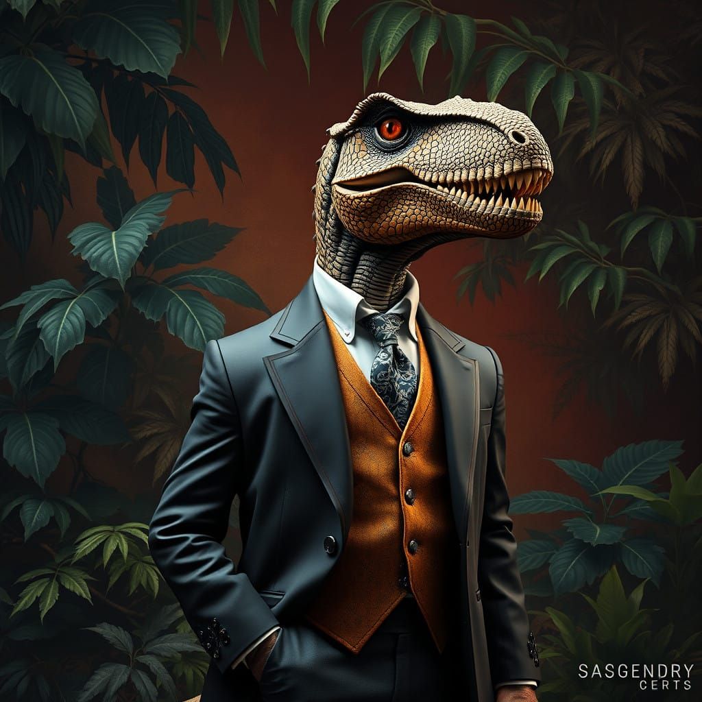 Luxurious Prehistoric Gentleman Steps into Fashion