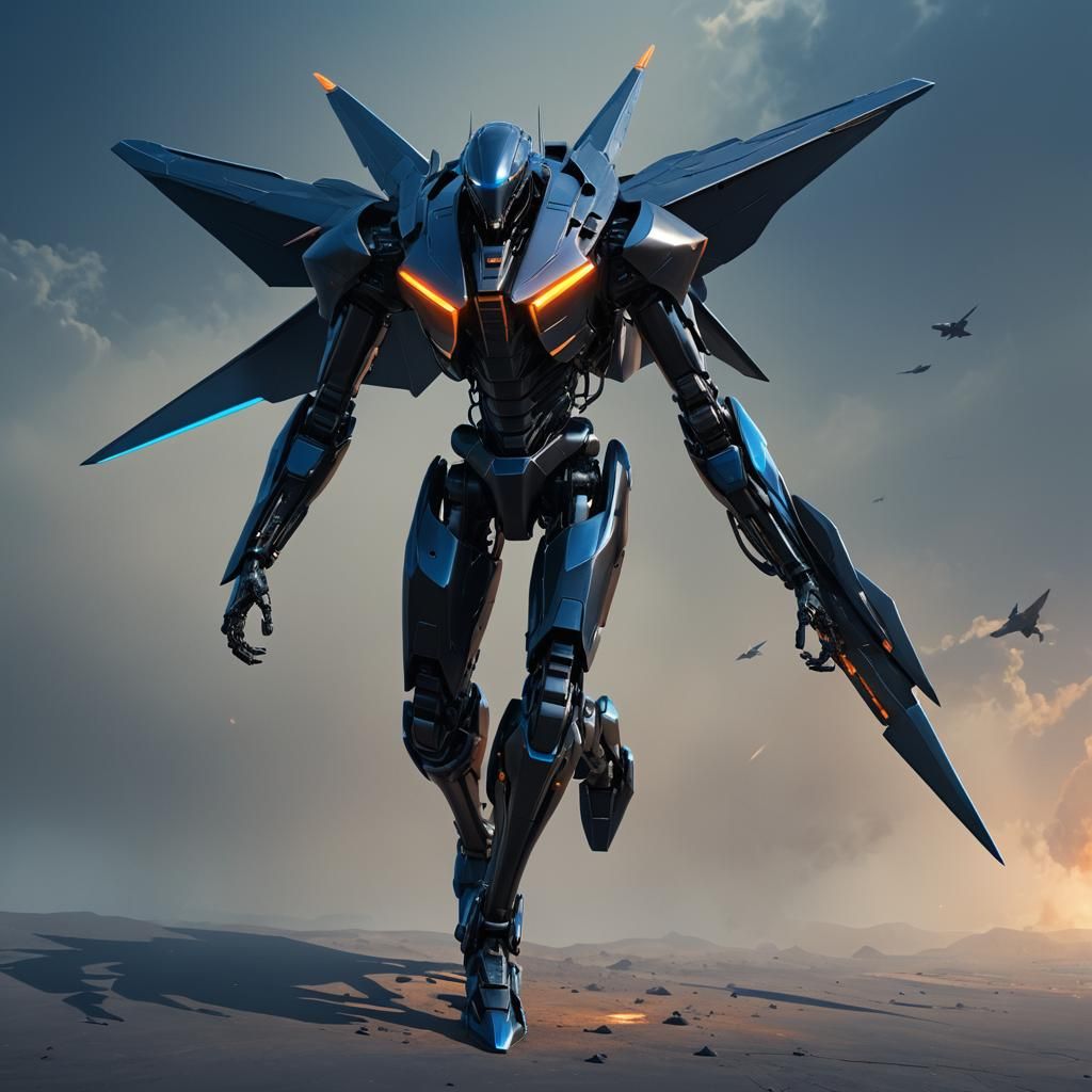 Headless Robotic Exoskeleton with Jet Wings