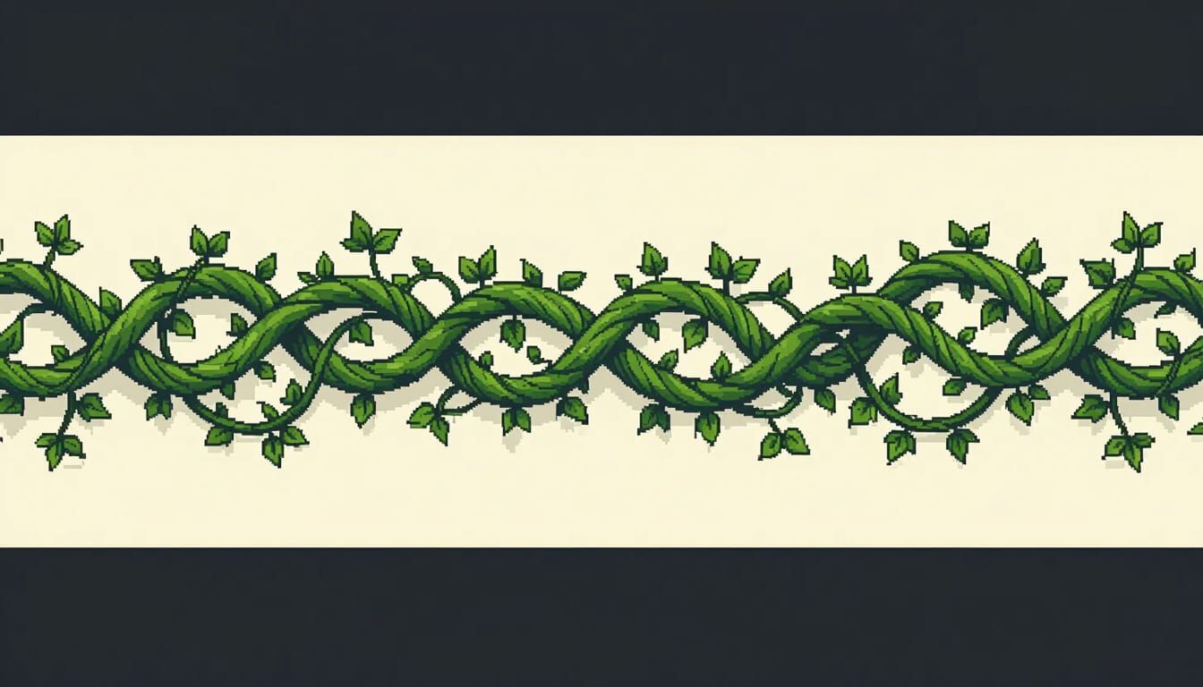 Pixel Art Jungle Vines Seamless Tile