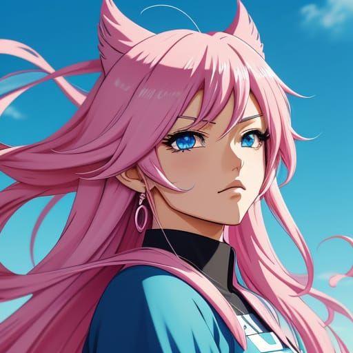 Anime Style Portrait of Aphmau in Digital Art