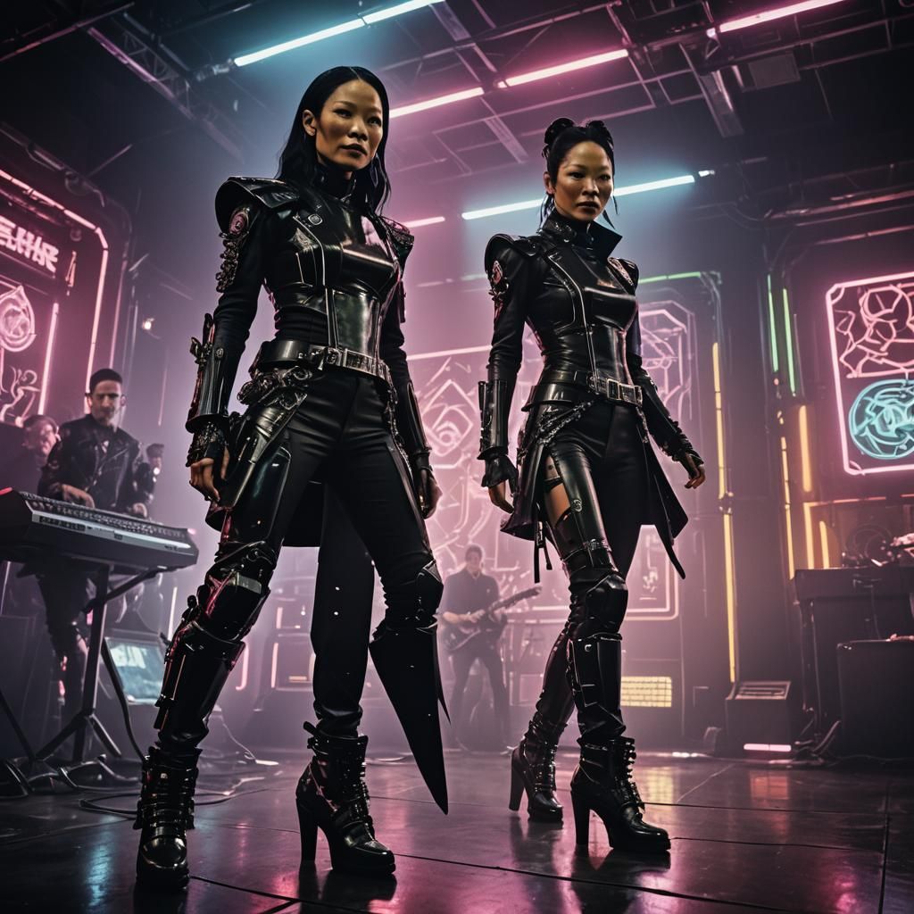 Cyberpunk Concert Featuring Lucy Liu in Hamburg Club