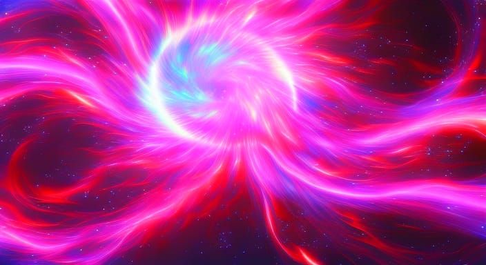 Galaxies Exploding in Neon Fire, Hyperdetailed Splash Art