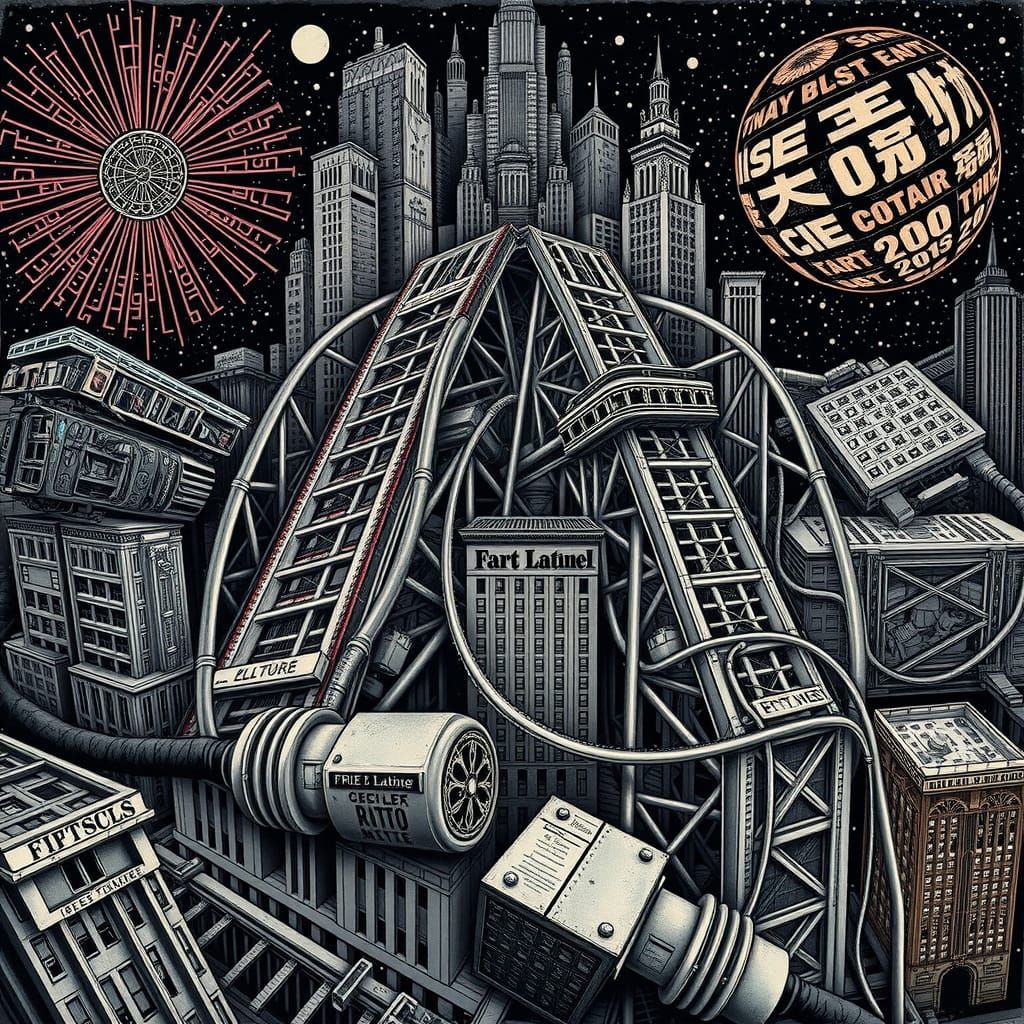 Sci-Fi Horror Figure in Top Hat Artwork