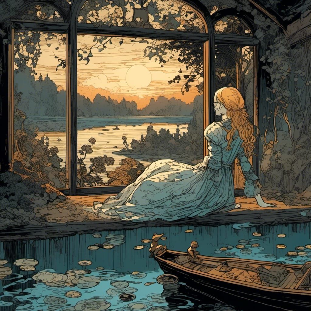 Lake Sister: Film Noir Anime Artwork