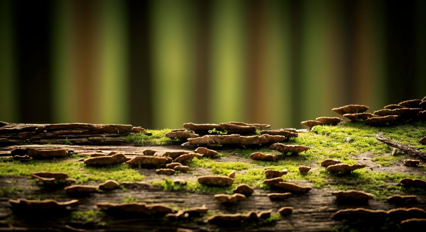 Mildew's Rich Details on Weathered Log