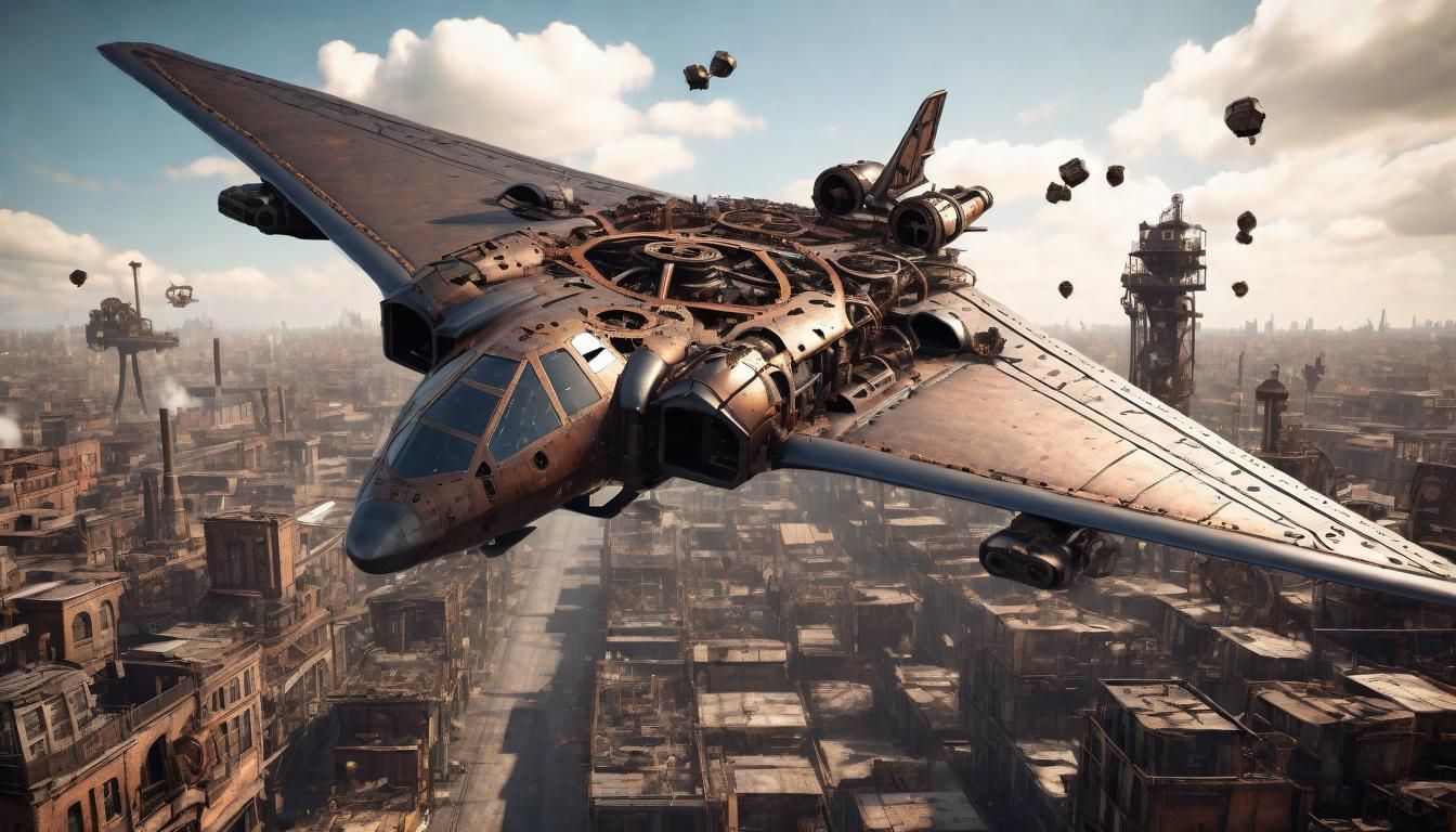 Steampunk Bomber plane