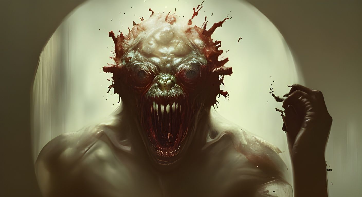 Horrific Mutant Reflection in Photorealistic Style