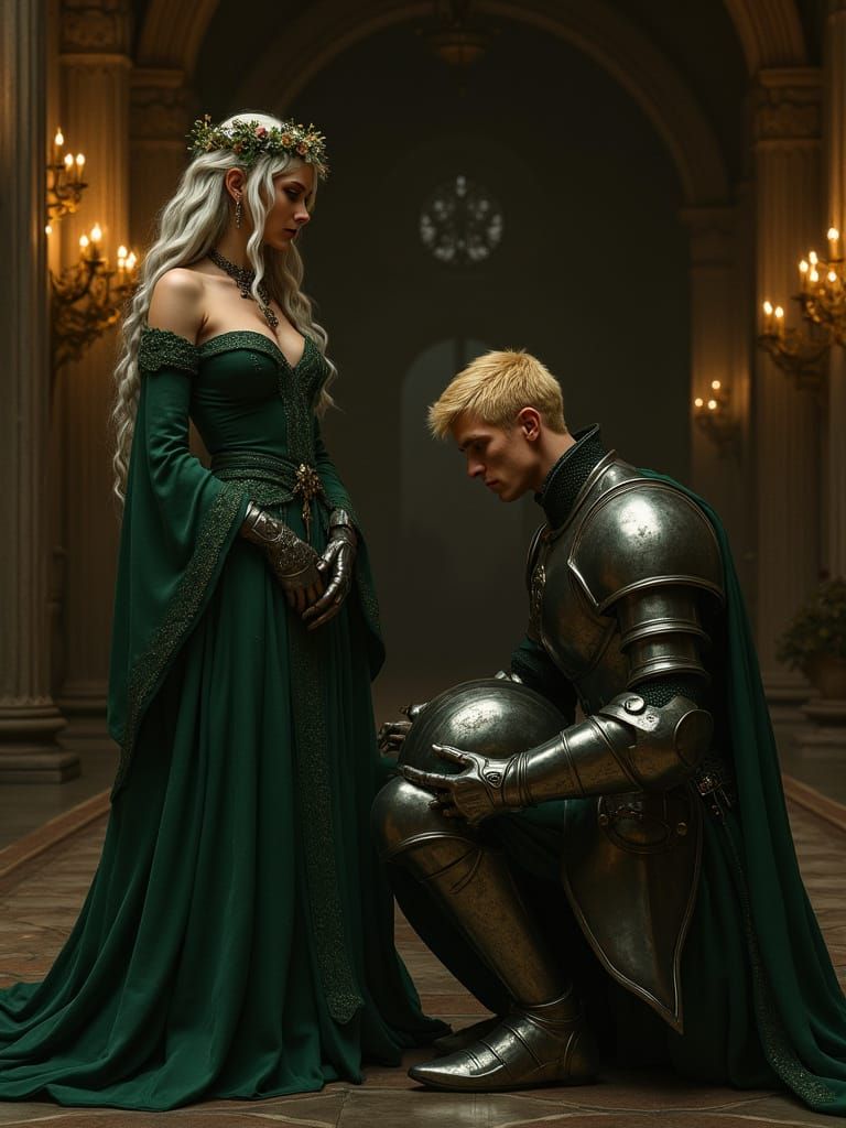 Enchantress Receives Knight in Fantasy Concept Art