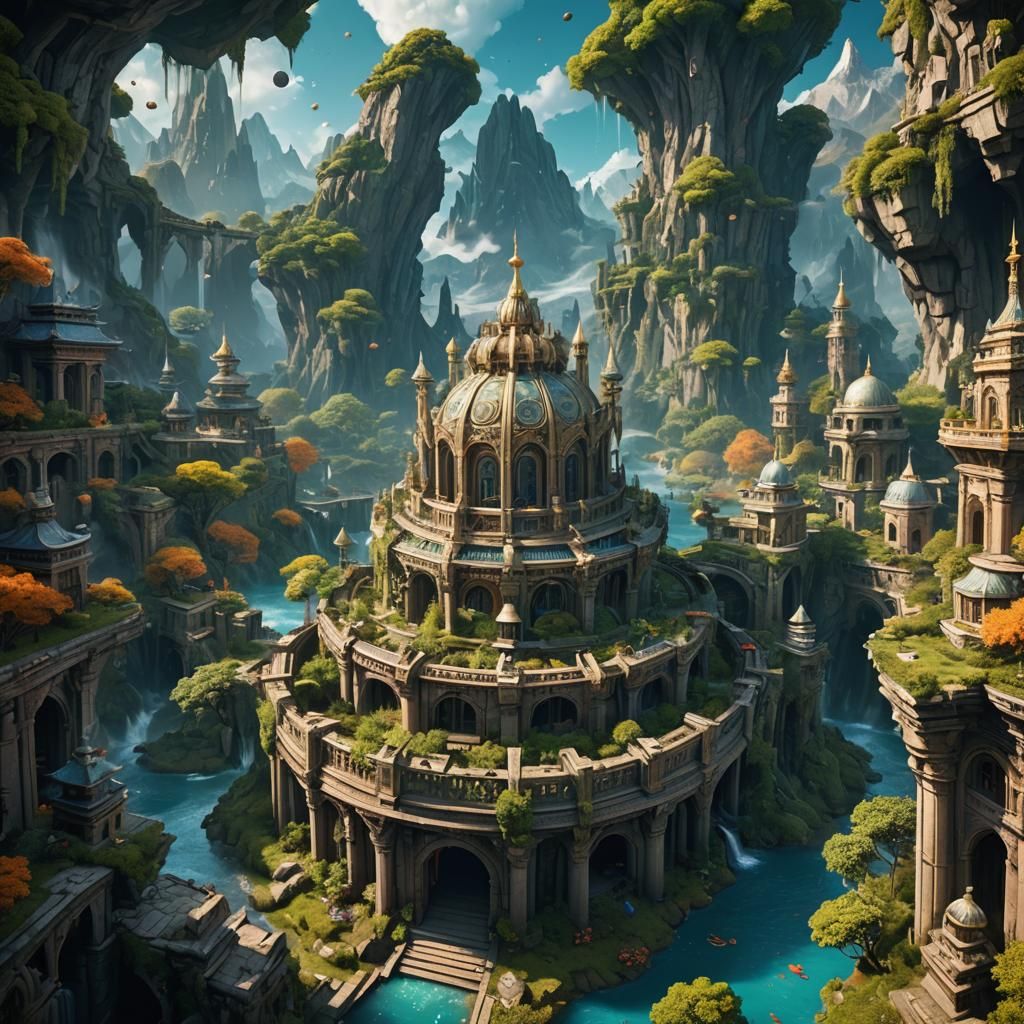 World Peace: Detailed Matte Painting in 8k