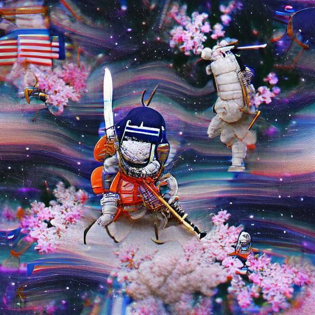 Astronaut Samurai Digital Rendering