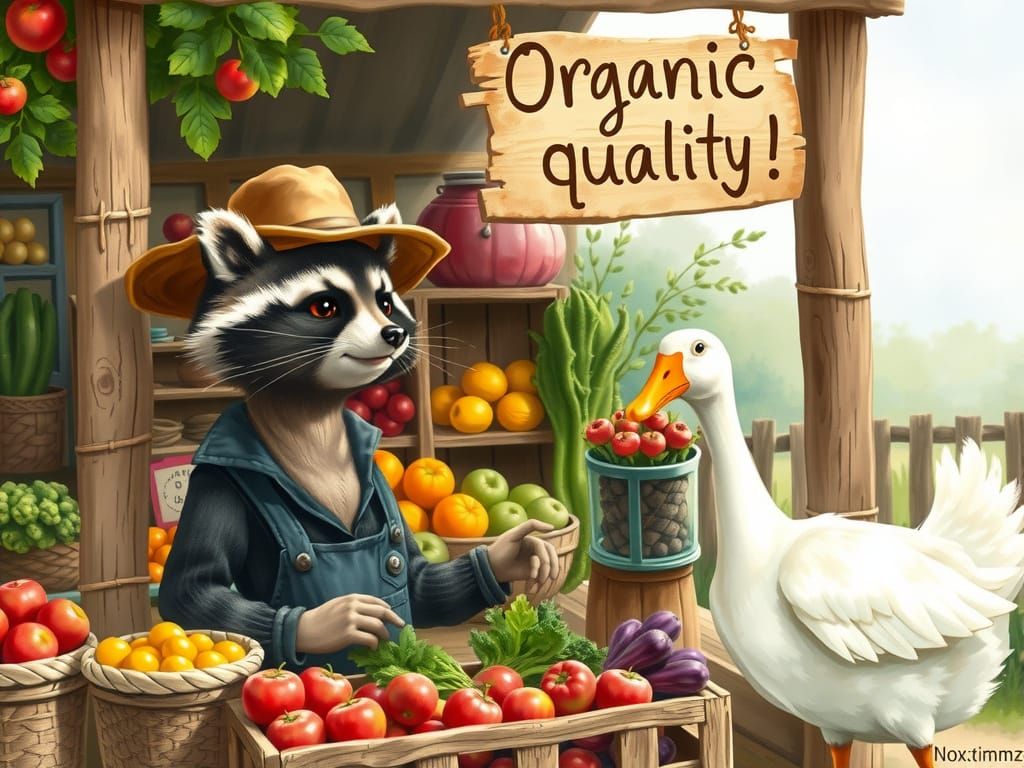 Beastly good fruit and vegetable stand / Tierisch guter Obst...