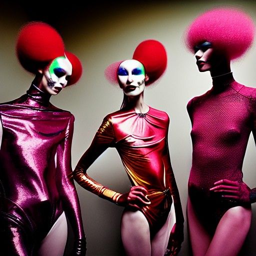 Alien Models Prepare for Vogue Catwalk