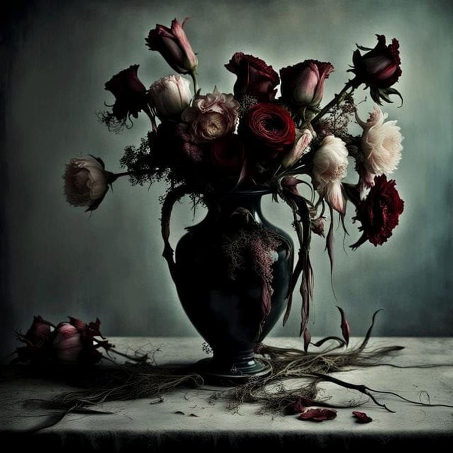 Gothic Still Life: Decadent Flowers by Michael Hussar