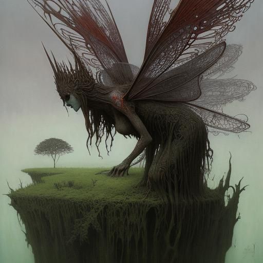 Ethereal Fairy in Dark Gothic Style