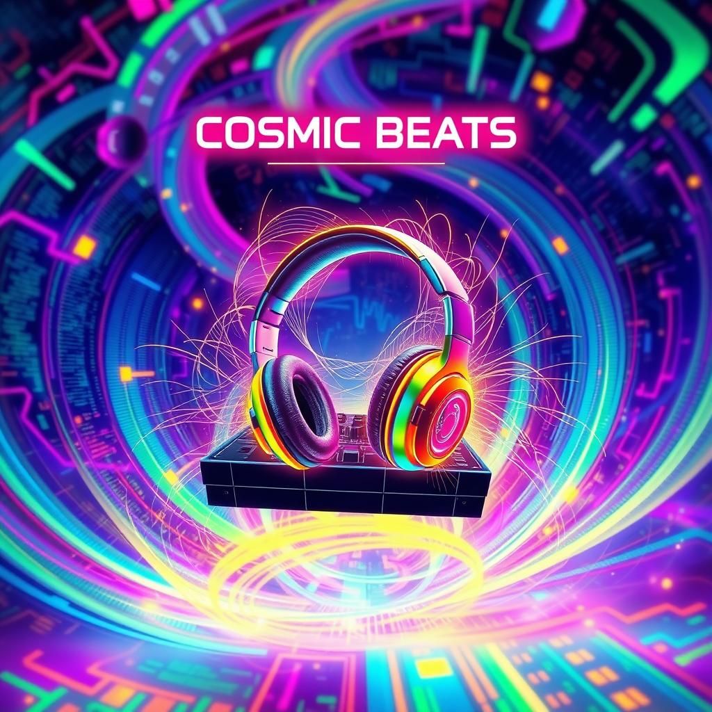 Psychedelic Trance Album Cover: Cosmic Beats