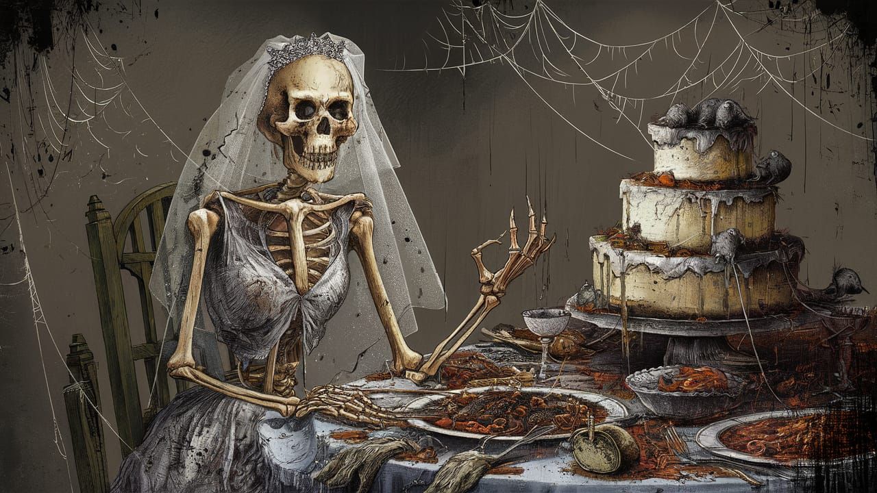 Macabre Wedding Feast by Ralph Steadman