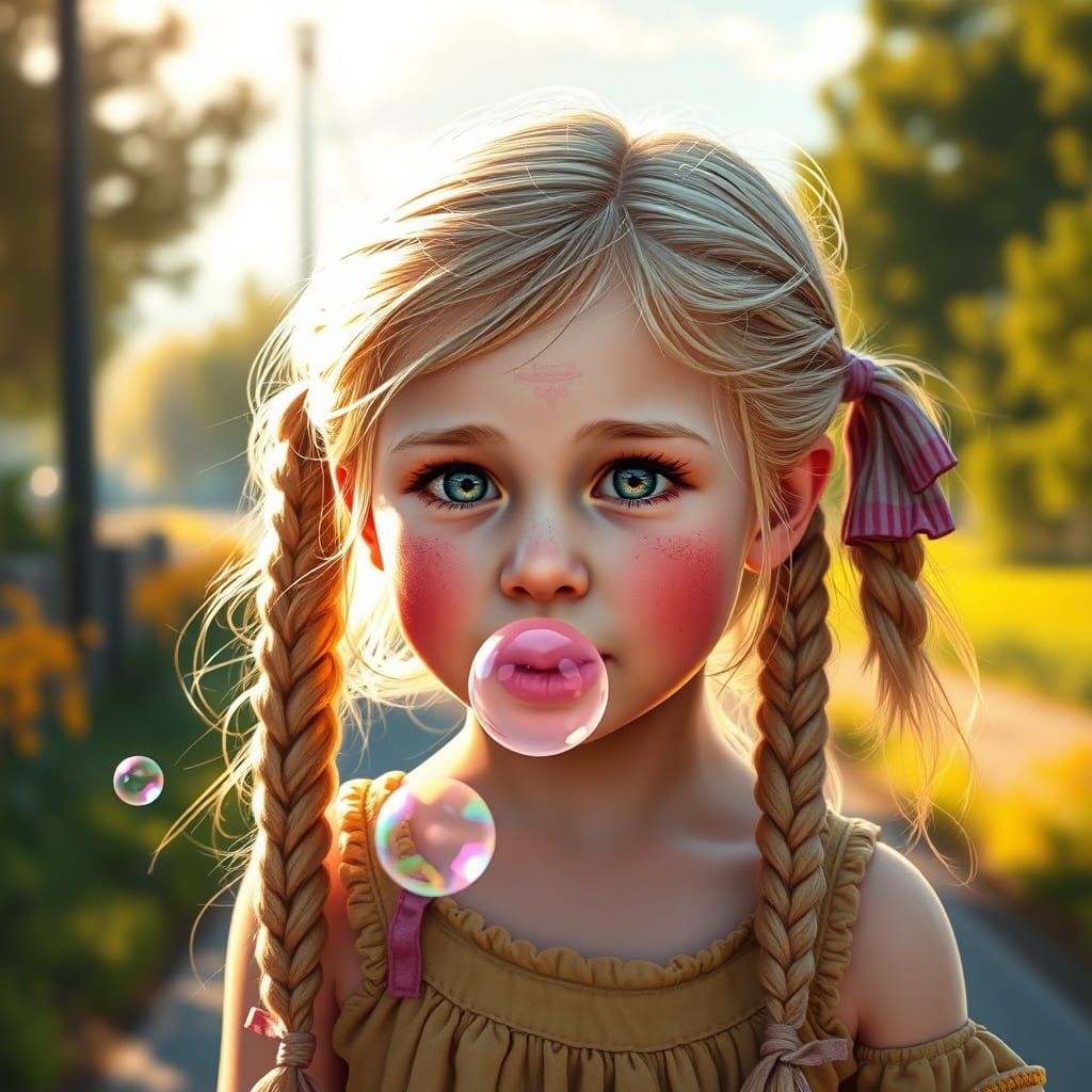 Surreal Country Bubbles Girl in Impressive 8K Concept Art