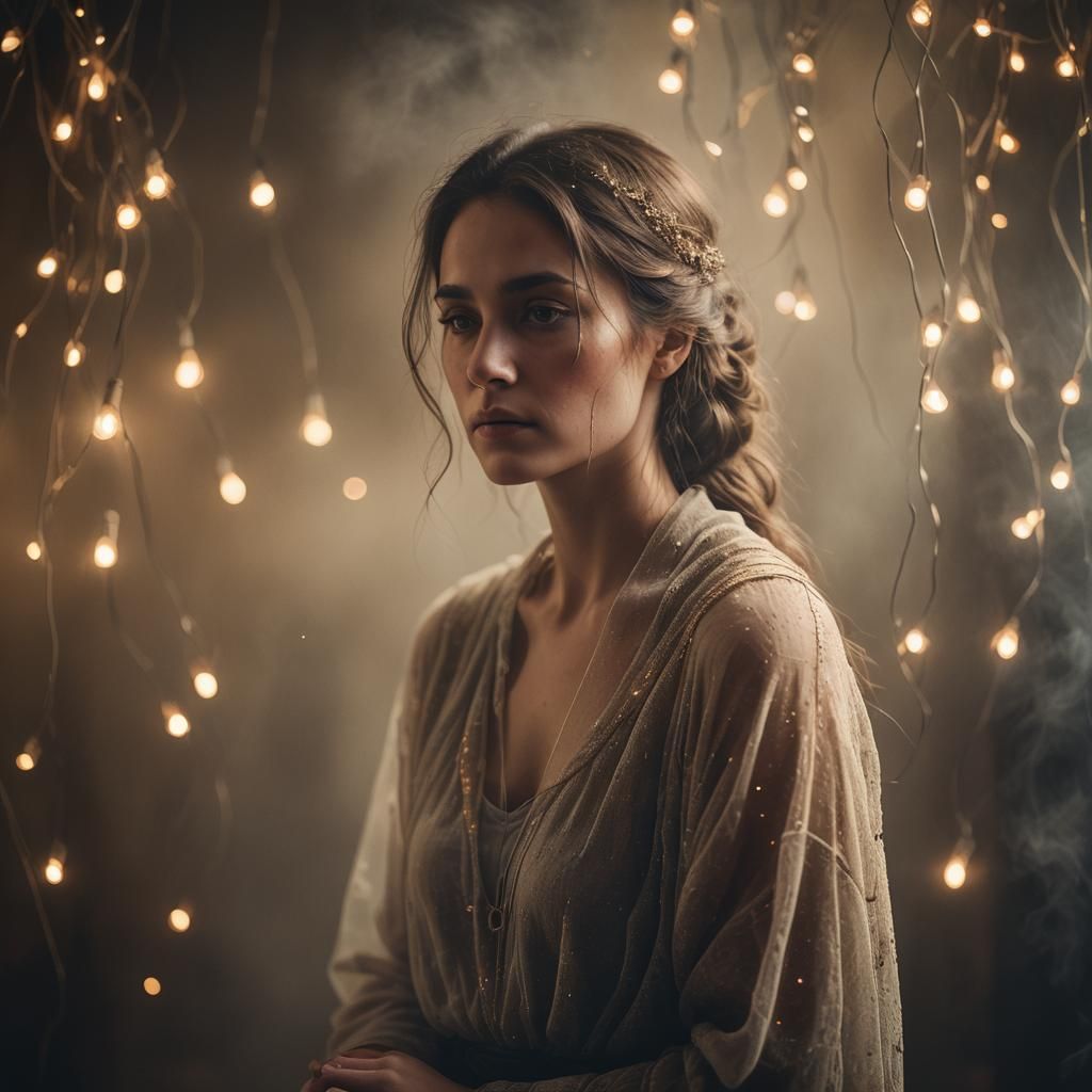 Ethereal Woman in Smoked Vanilla Atmosphere