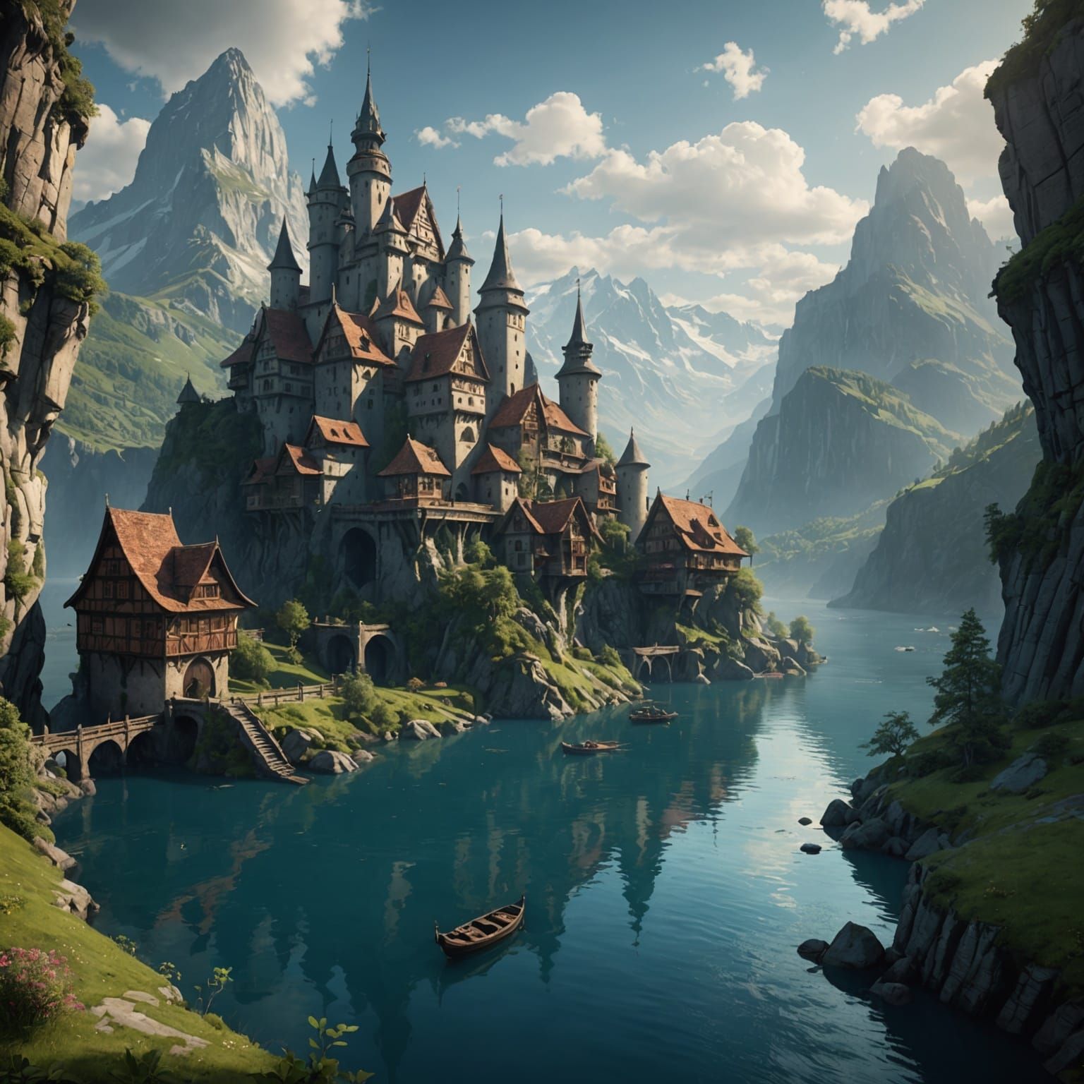 Detailed Matte Painting of Water