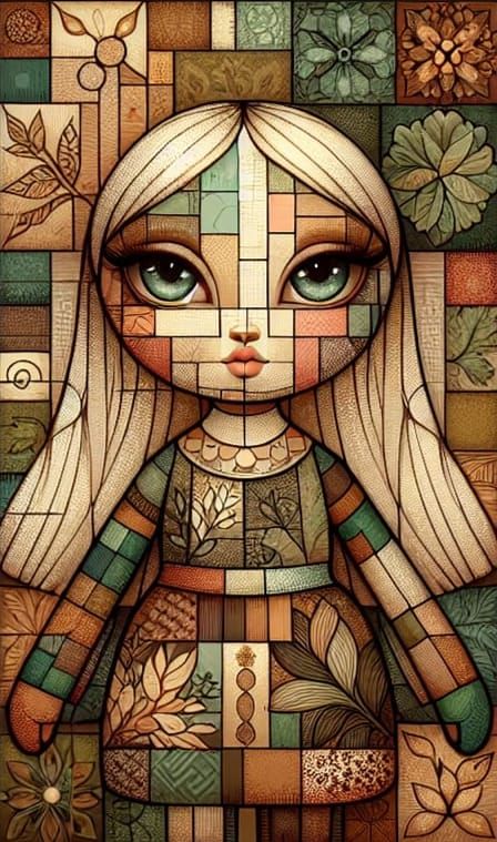 Confused Patchwork Doll Character Concept