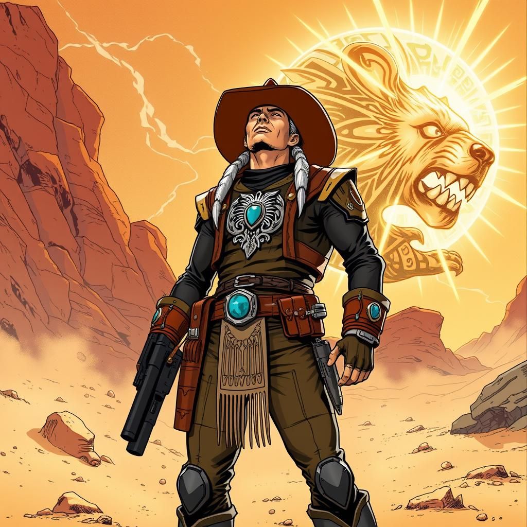 Marshal Bravestarr Summons Bear Power in Cyberpunk West