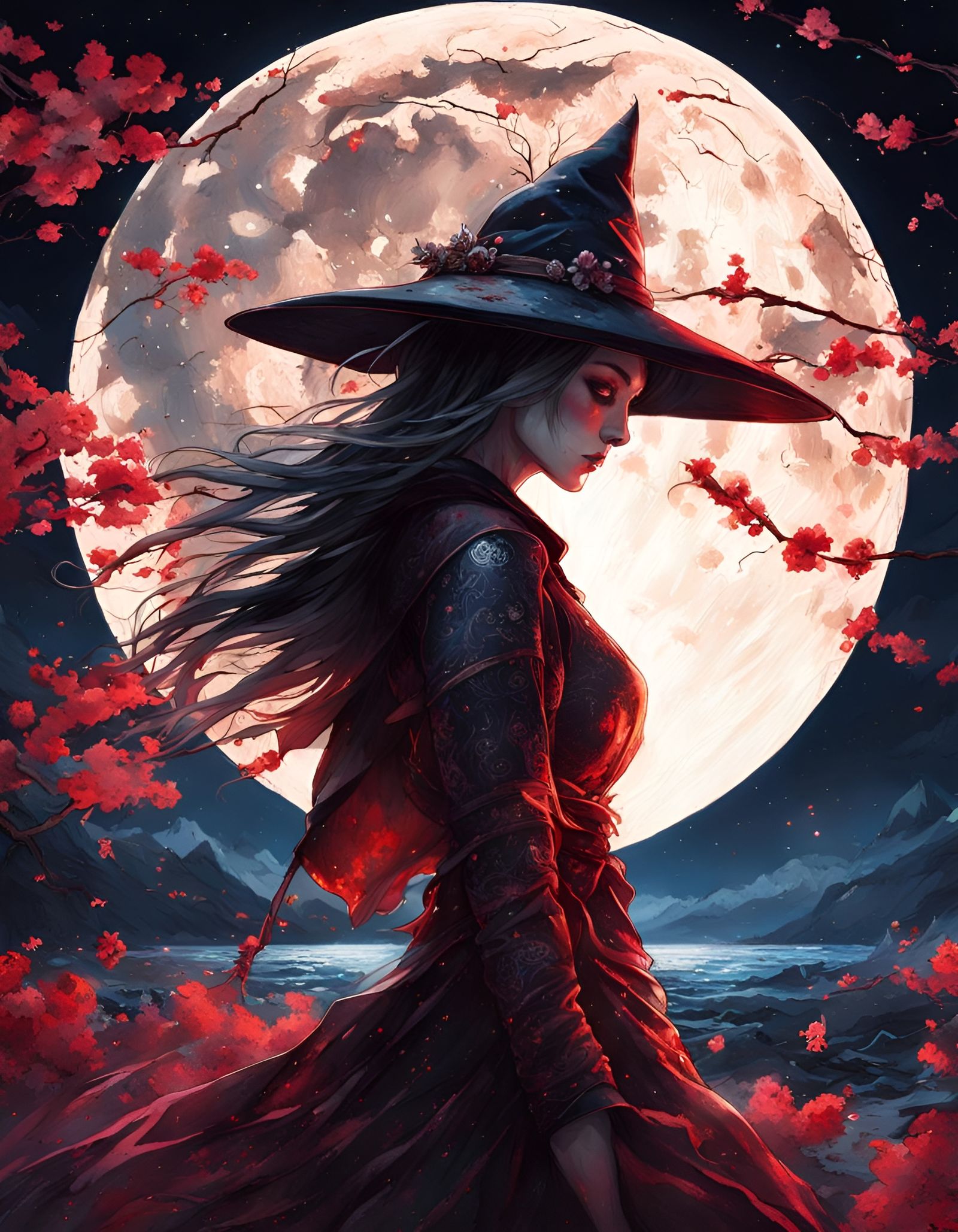 the lonely moon kept me company, a melancholic melody in the moonlight