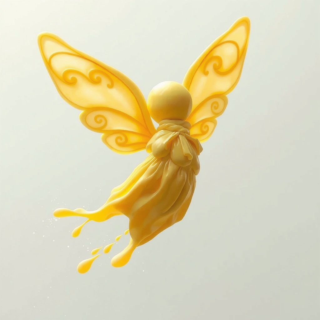 Butter Angel Soaring in Dreamy Ethereal Style