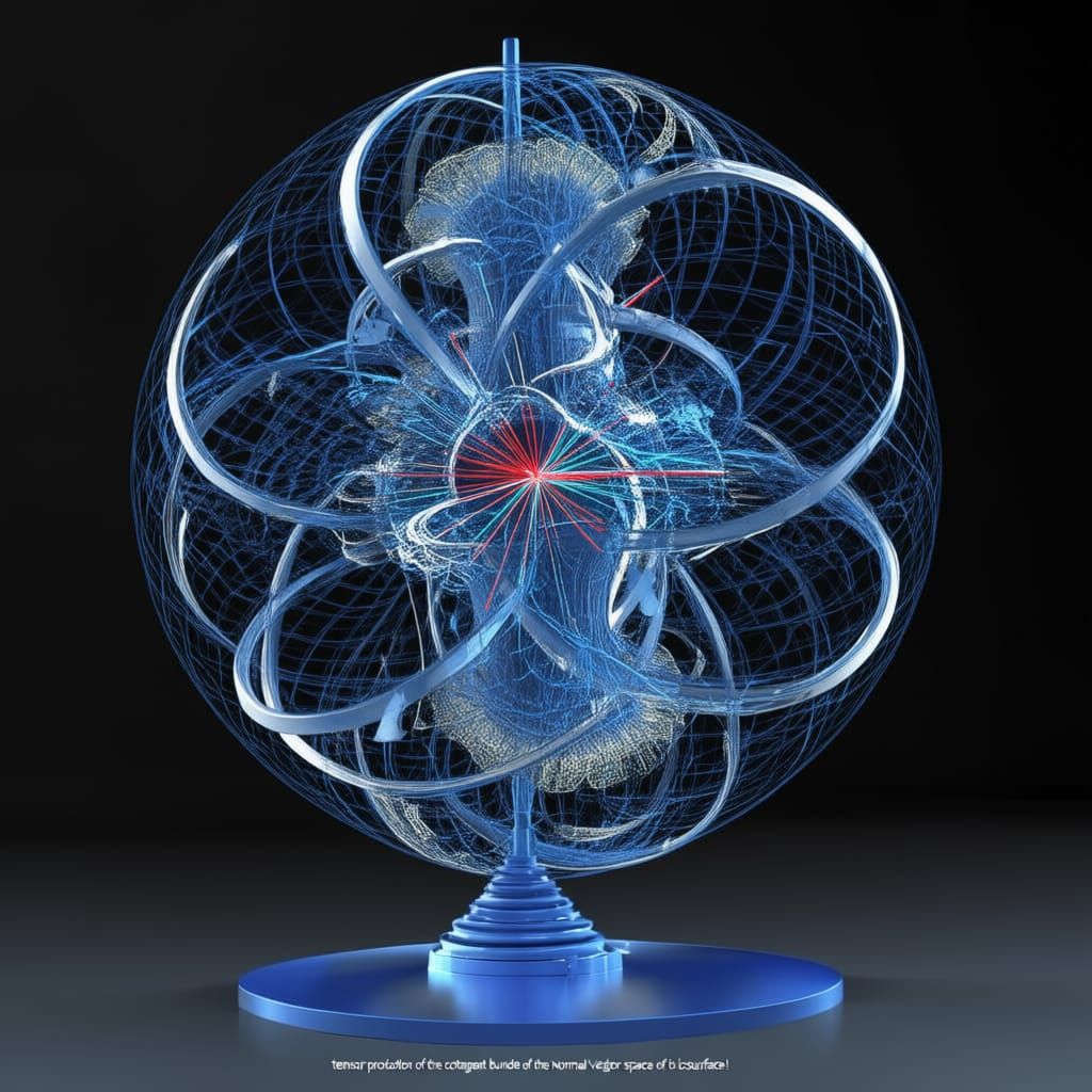 Mathematical Spaceship Rendered with Complex Rotations