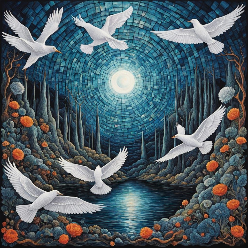 Surreal Odyssey in Light as a Feather