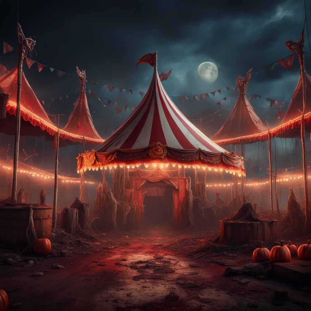 Terrifying Circus on Bloody Halloween Night