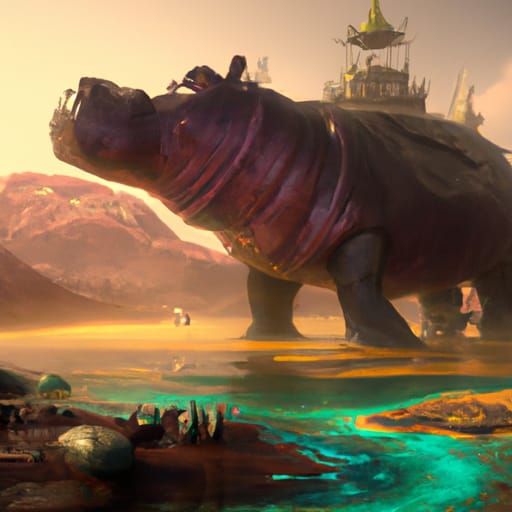 Hippopotomonstrosesquippedaliophobia: Fantasy Concept Art