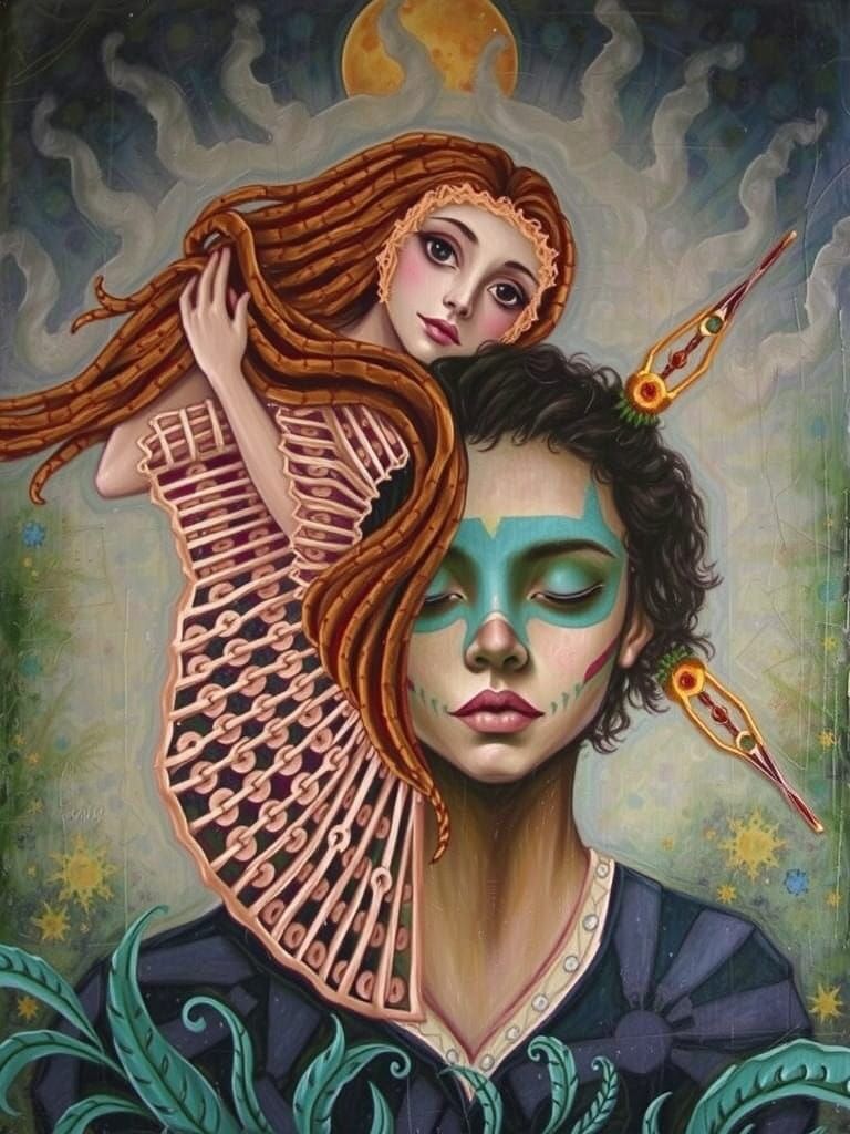 Dreamlike Vortex of Vibrant Colors and Swirling Patterns