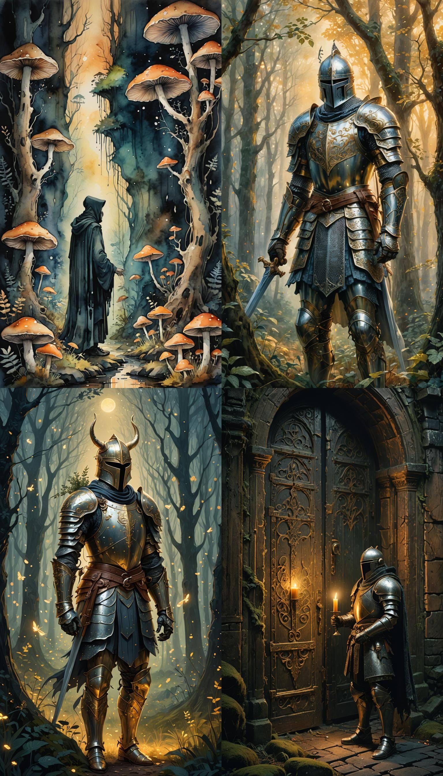 Hollow Knight in Light Fantasy Style