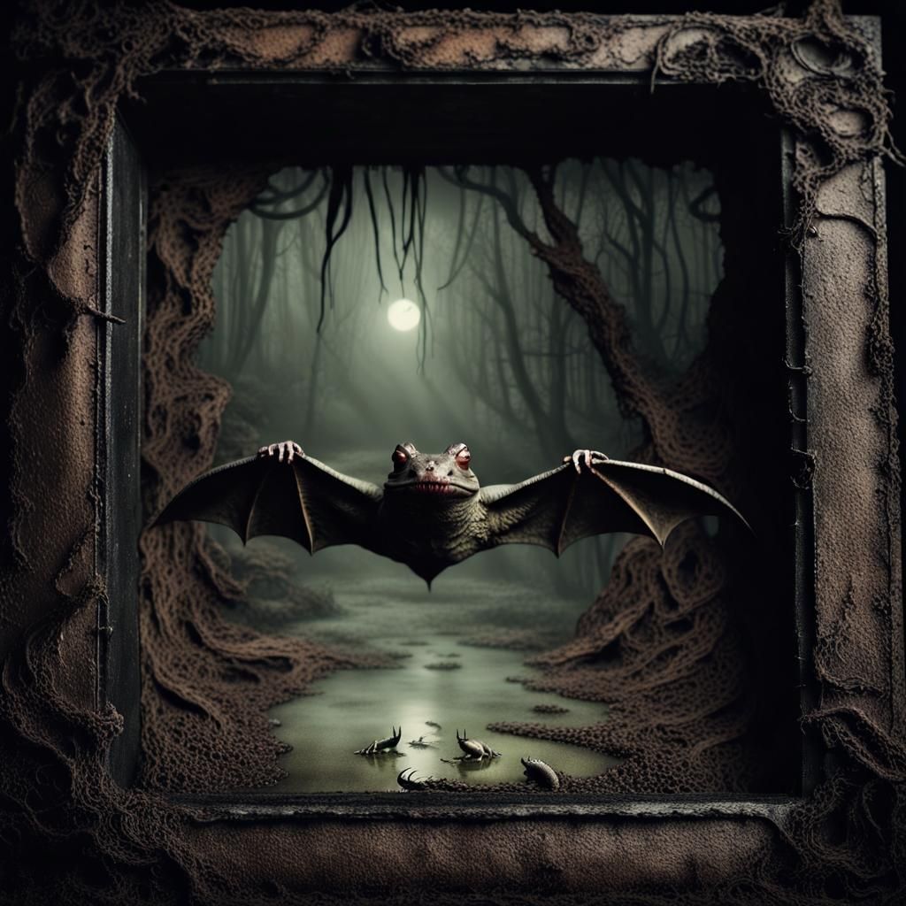 Creepy Animals in Abandoned Landscape: Distressed Photo