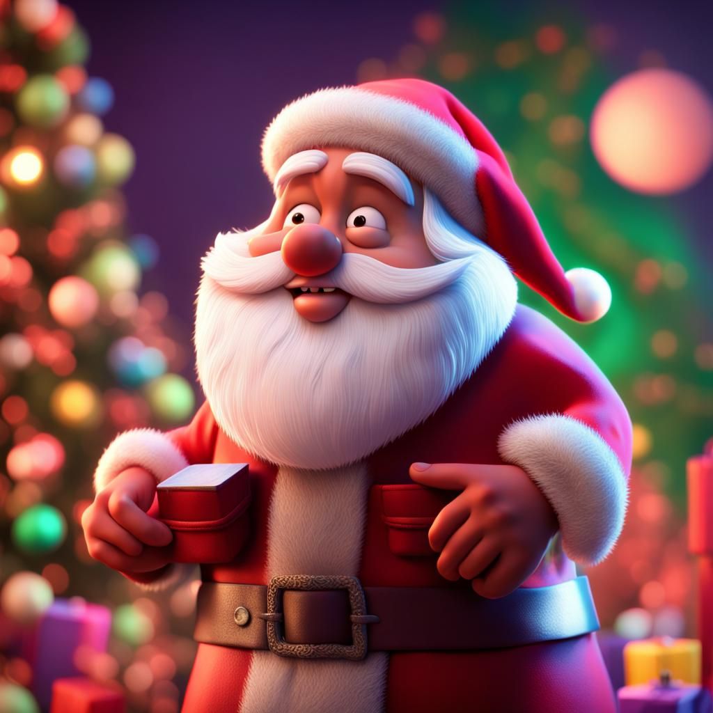 Pere Noel: 3D Digital Art Inspired by Pixar