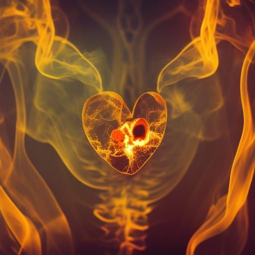 Broken Heart of Embers Dissolving into Dust