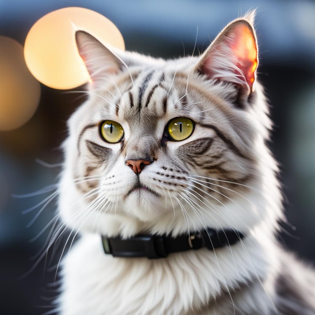 Tesla Cat: Professional Photography with Bokeh